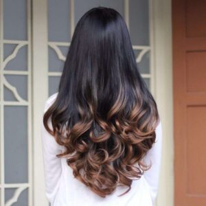 Long Wavy Hair Back